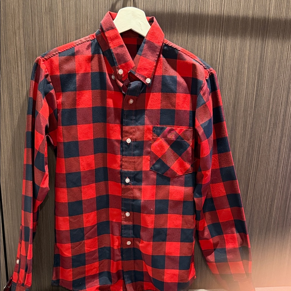 Red and Black Checkered Men's Shirt